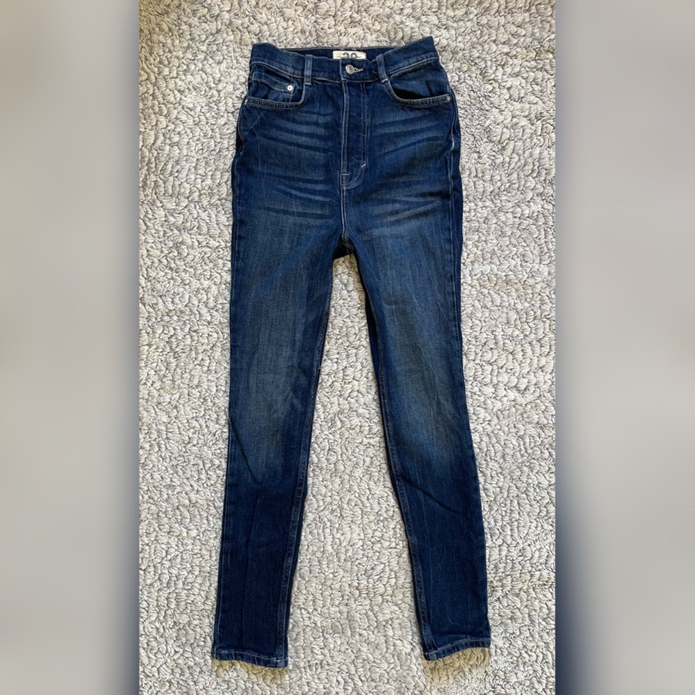 We The Free Blue super High Rise Skinny Jeans